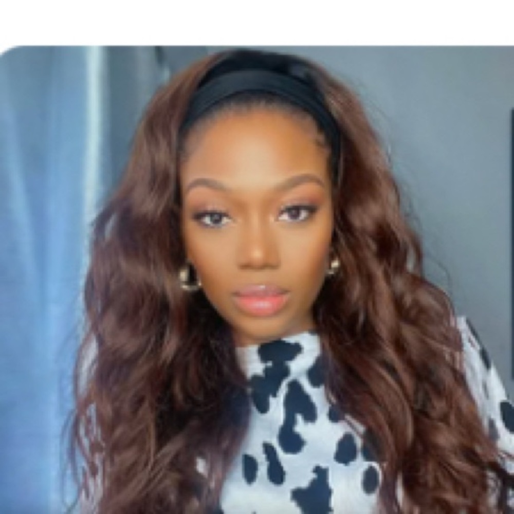 20” Chestnut Headband Wig-Washed But Never Worn-100% Human Hair NEW🔥